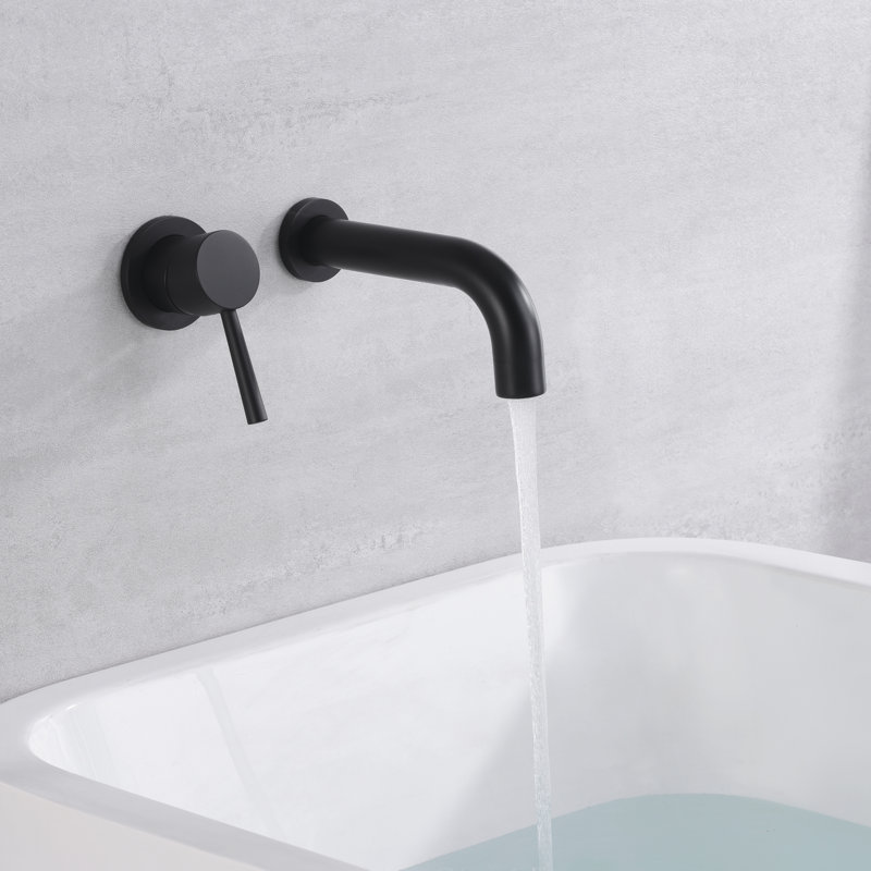 1 Handle Bathroom Bath Faucet, Matte Black