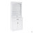 Bathroom Storage Cabinet With Two Doors, Drawers, Adjustable Shelf & Three Open Shelves