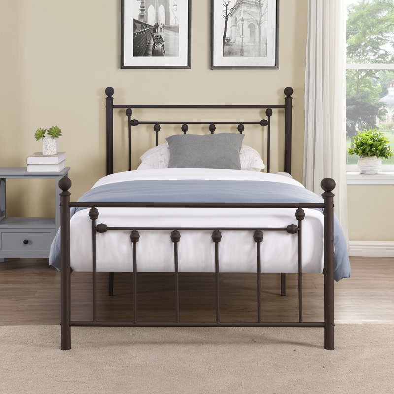 Angela Metal Spindle Bed, Queen, Copper