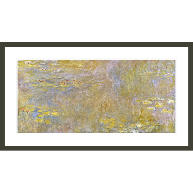 «Water - Lilies» par Claude Monet, impression giclée encadrée, H 23,29 po x l 41,5 po
