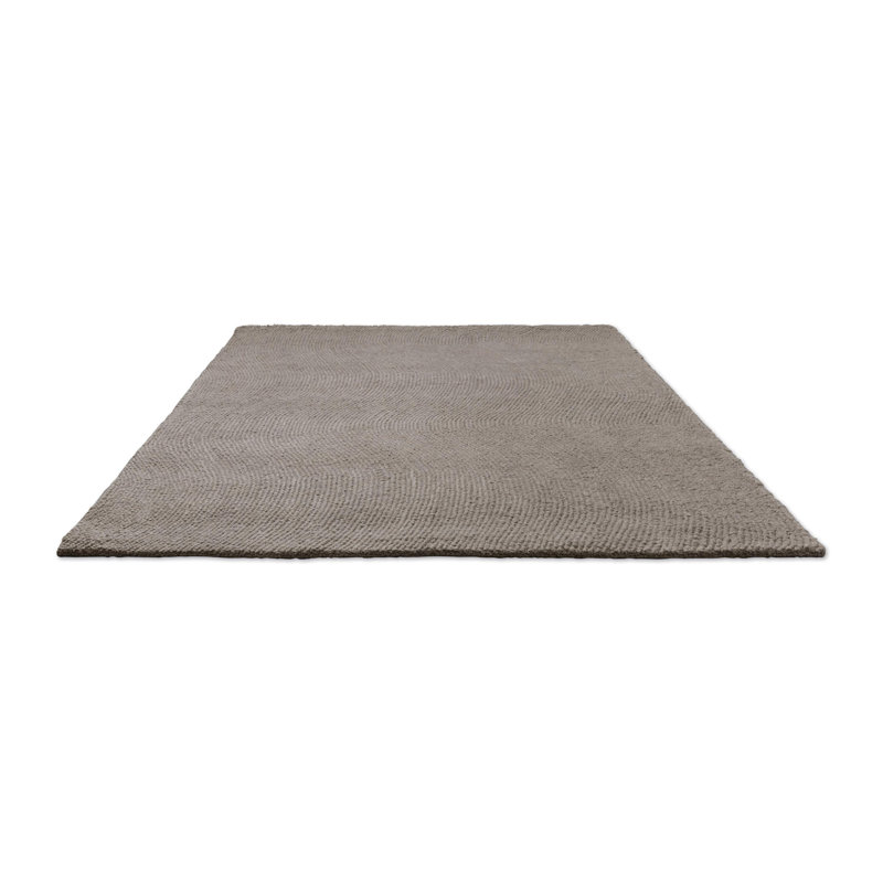 Hand Tufted Wool Area Rug in Pebble, Rectangle 4'7" x 6'7"