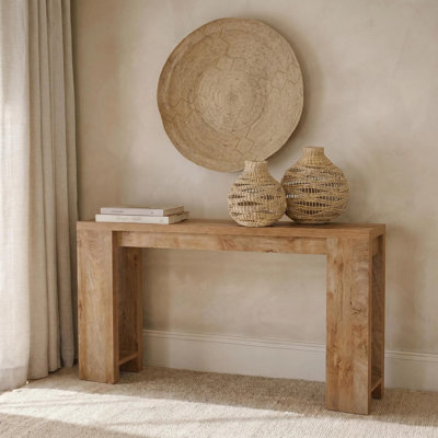 Patrick Farmhouse Console Table with Wooden Frame