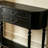 Black Solid Wood Rectangular Console Table
