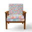 Chaise d'appoint Patchwork - Fauteuil à bulles jaune et bleu pastel-1412475349