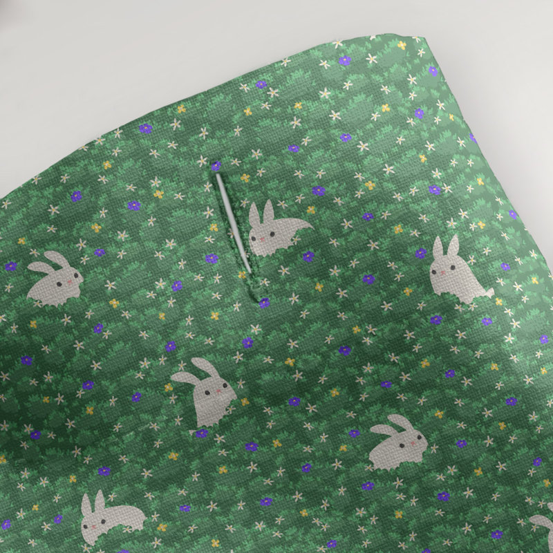 Rideau de douche simple Rabbit Rabbit, Mauve, jaune et vert