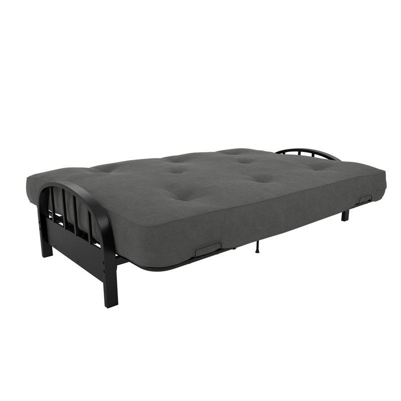 Structure de futon de 76,5 po Richards, Noir