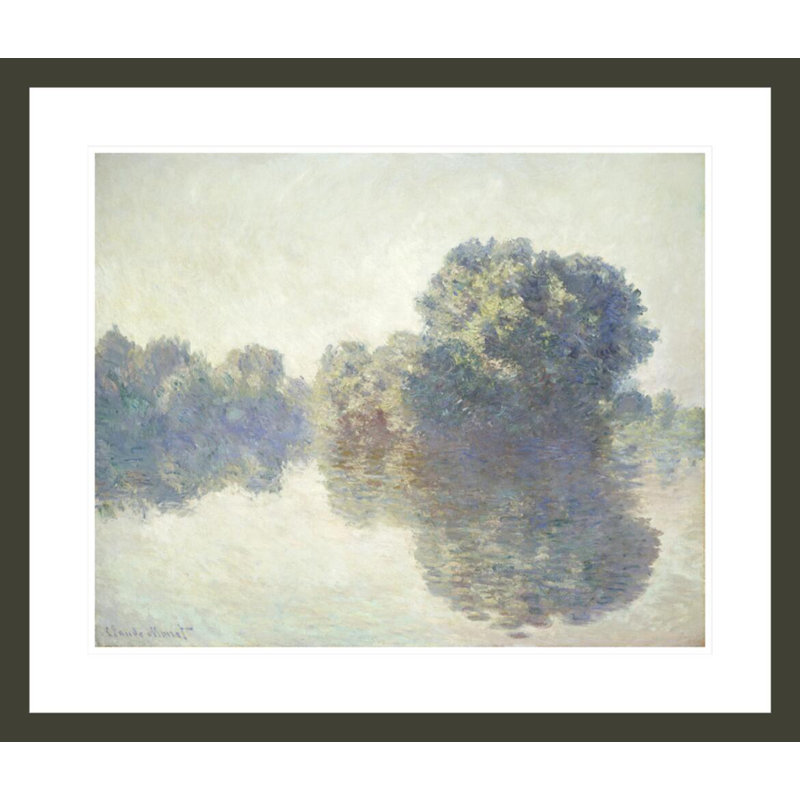 «La seine à Giverny» par Claude Monet, impression giclée encadrée, H 23,5 po x l 27,52 po