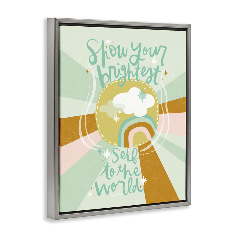 Montrez votre plus beau cadre flottant, design par Mandy Ford Art + Illustration, Cadre flottant gris lustré