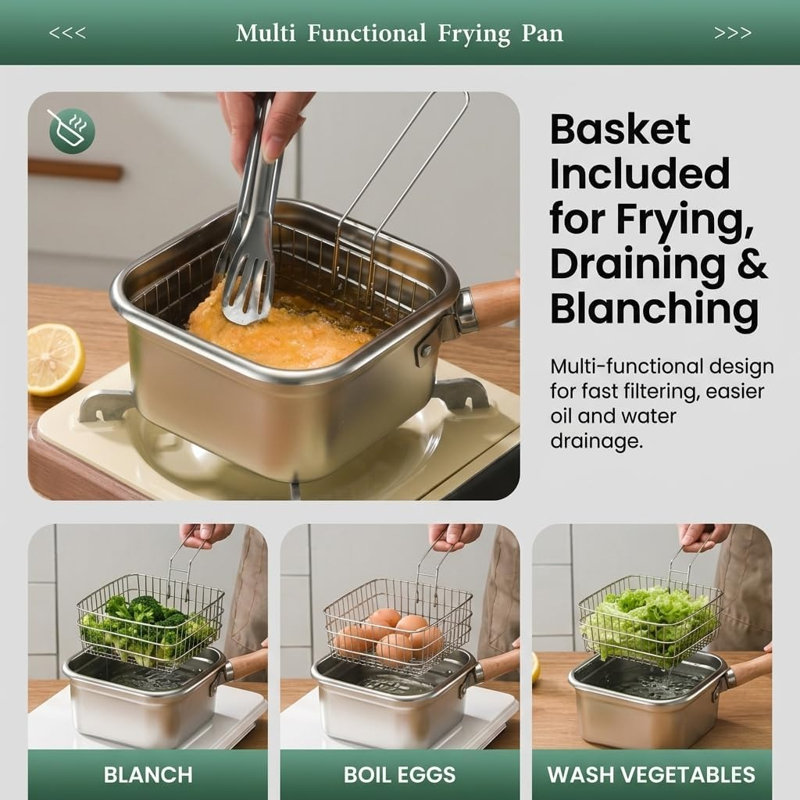 Stainless Steel Non-Stick Frying Pan Set