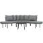 Ensemble de canapé courbé demi-lune pour terrasse avec table basse-920322174