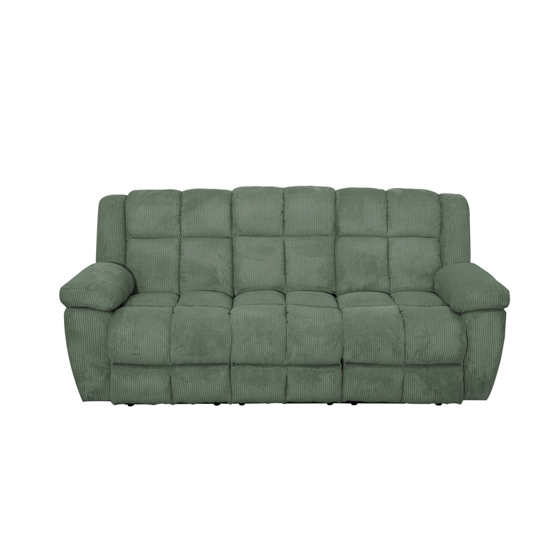 Canapé inclinable en tissu de qualité supérieure avec table rabattable et porte-gobelets, Vert