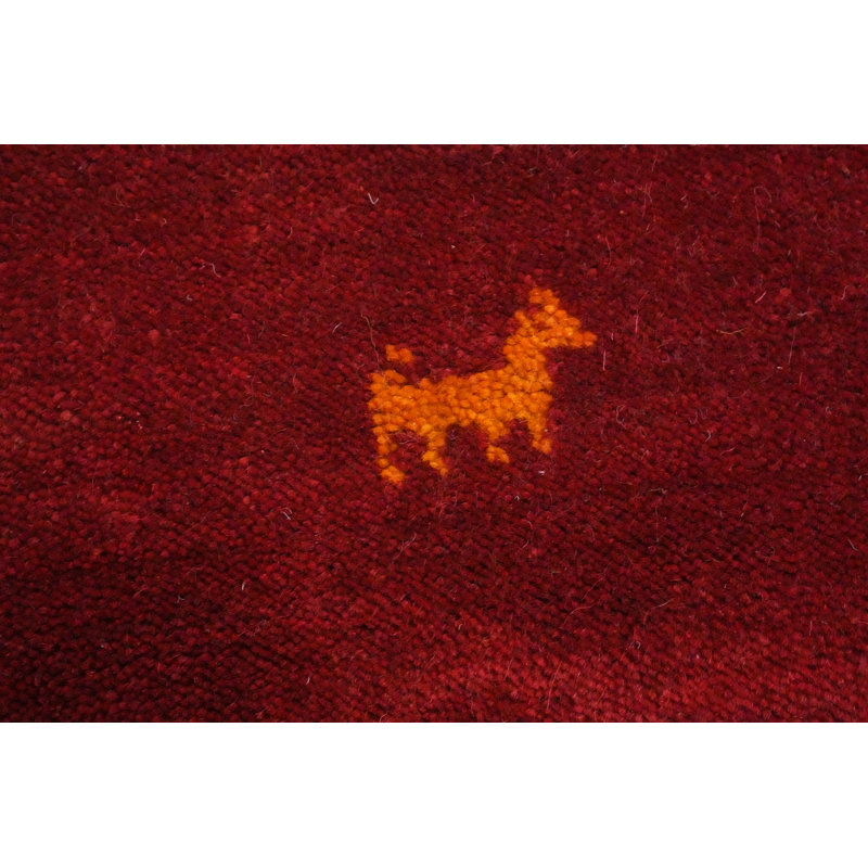 Tapis tribal rond rouge 10 x 10