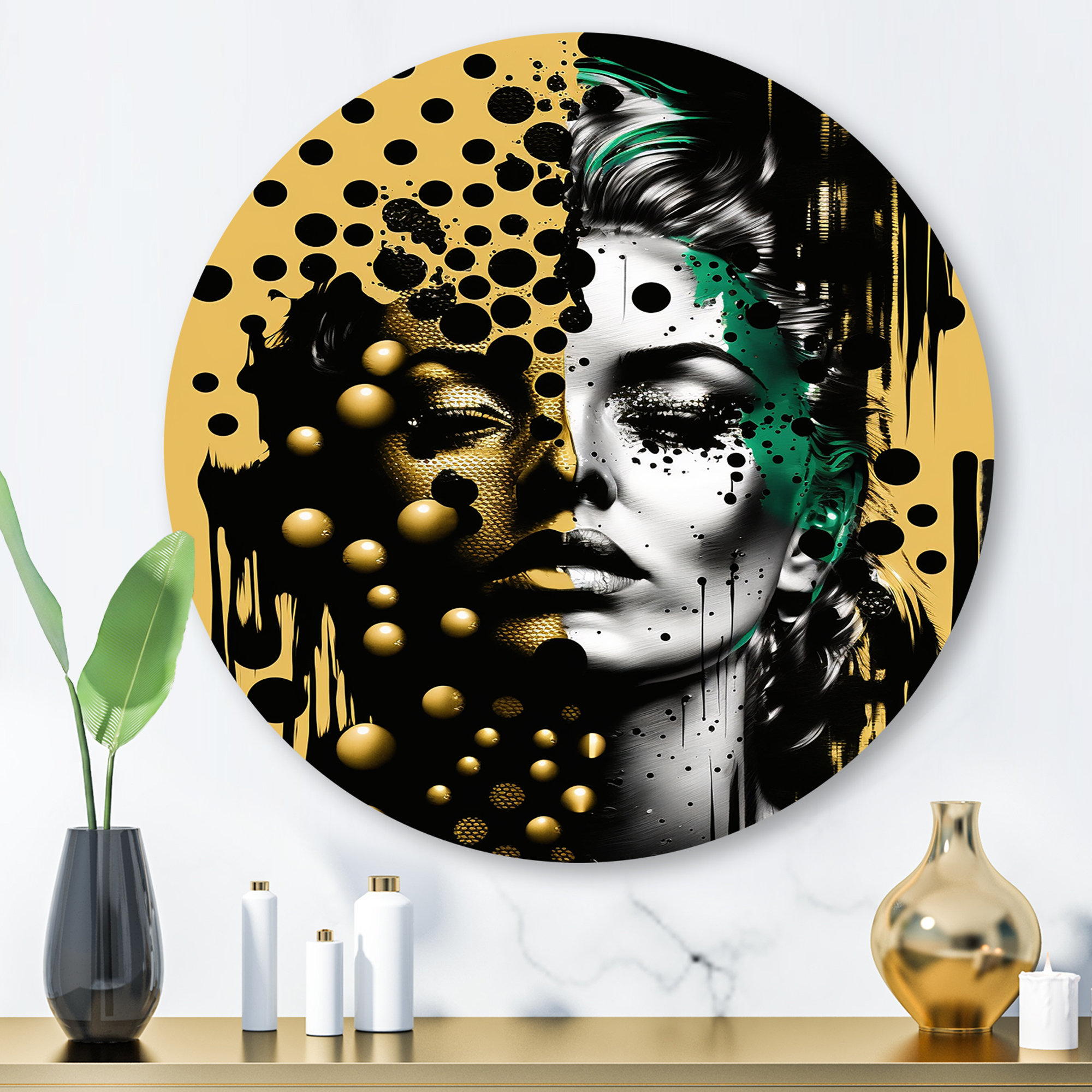 Tableau Mural Abstrait En Métal – Nova Confuse, Par R Toomer Art, Sarcelle, Gris, Argent