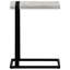 Modern Accent Table With Grey Laminate Top And Black Metal Base, For Bedroom & Living Room, 18.96"X9.5"X25 Contemporary Side Table, Top, Bedroom, 18.96 In L X 9.5 W 25 H