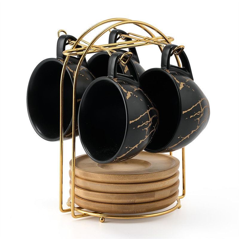 Ceramic / Porcelain Coffee Cup, Black