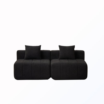Sectional Sofa With 2 Pillows