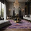 Tapis mauve soyeux et moelleux-100910367