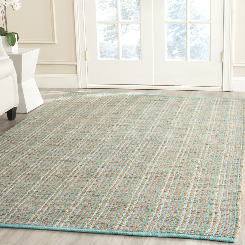 Erlandson Striped Hand Woven Area Rug, Rectangle 122 x 183 cm