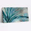 Ensemble de 1 tableau abstrait turquoise et bleu représentant des herbes.-887394012