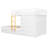 Full Size Bunk Bed with 2 Large & 5 Small Drawers, Small Wardrobe, Modern Storage Bunk Bed, MDF & Solid Wood, White-222677616