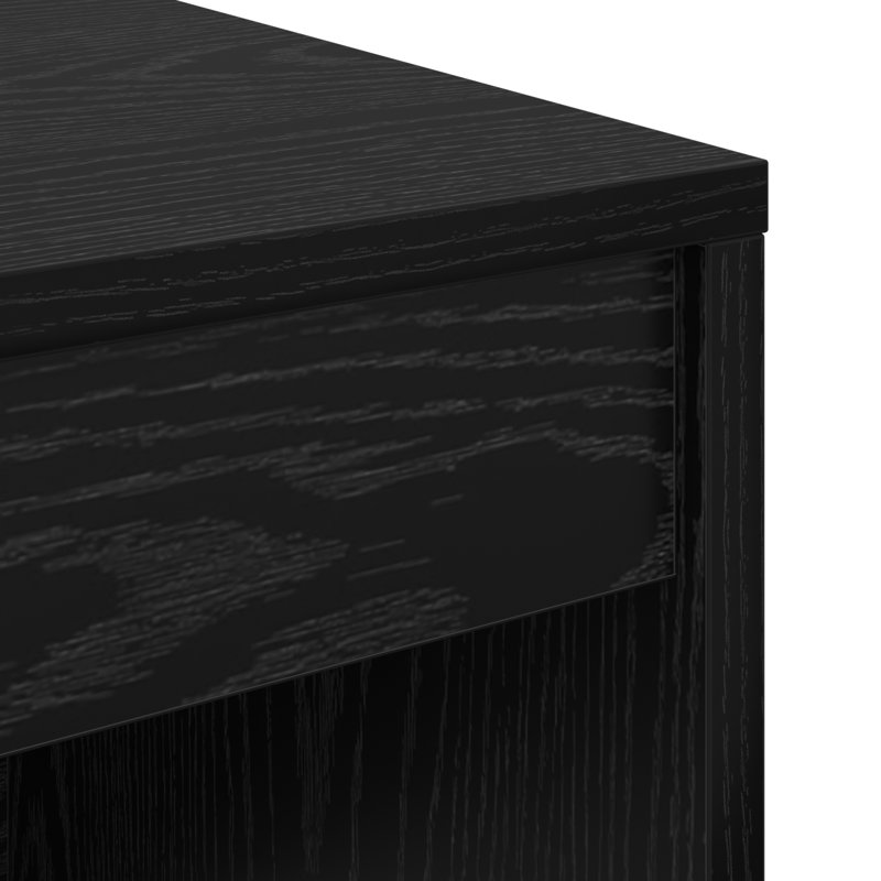 Writing Desk Particle Board 76 Cm, 76cm H x 100cm W x 40cm D, Black Oak