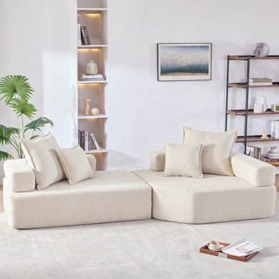 Canapé modulaire en L surdimensionné Boneless