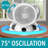Brentwood 6 Inch Three Speed Oscllating Desktop Fan With Timer And Remote Control In White