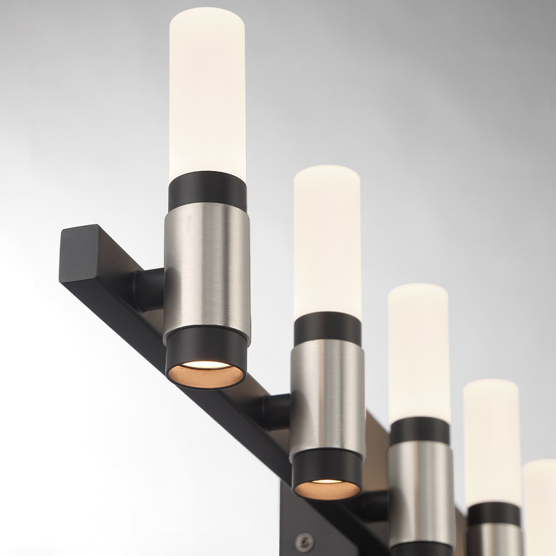 Ensemble de meuble-lavabo 14 lumières Albany, Nickel / noir
