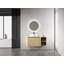 Meuble-lavabo mural de 42 pouces avec lavabo en céramique, portes à fermeture douce et étagères de rangement pour salles de bains modernes