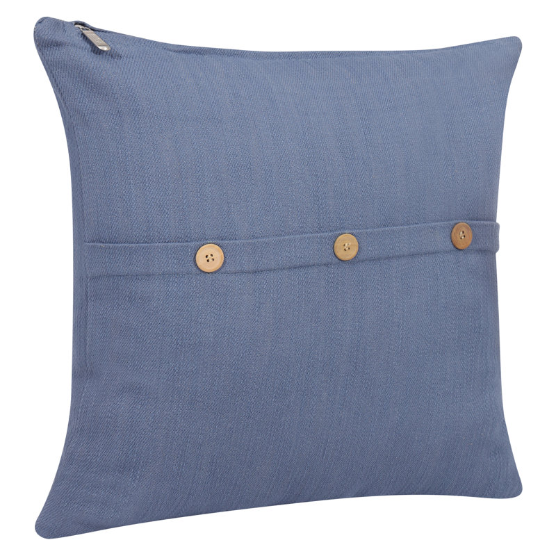 Coussin en coton South Hampton, Bleu, 20 po x 20 po, polyester