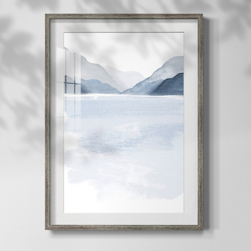 Impression tropicale encadrée Tropical Graphics IV, Papier encadré argent vieilli, Blanc