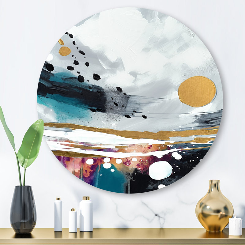 Découverte de la magie de Boho IV - Décoration murale abstraite en métal, H 16 po x l 16 po x P 1 po