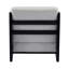 Chaise d'appoint Living Moda blanche avec structure en bois massif noir, ensemble de 2-743748065