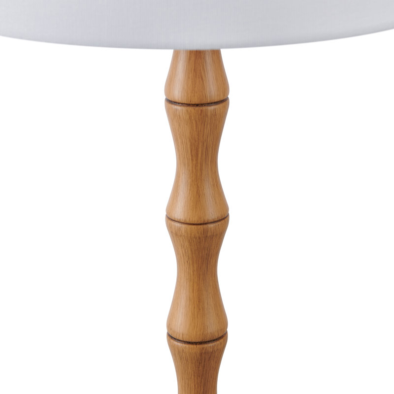 Johnvictor 61'' Floor Lamp, Painted Faux Wood Brown