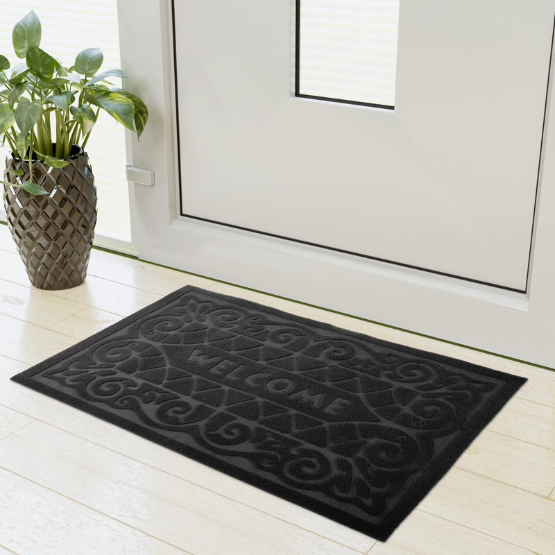 Njord Non-Slip Indoor Doormat, Black