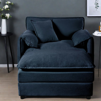 Spacieux fauteuil inclinable en chenille avec repose-pieds, style moderne pour la maison