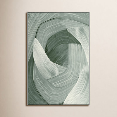 Enriched Emerald - Floater Frame Graphic Art Print on Canvas