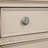 Antique White Solid Wood Nightstand - Satin Nickel Knobs & Pulls