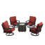 Ensemble de conversation à chaises multiples avec coussins 7 pièces Ferrie-1871091180
