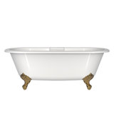 Cheshire 68-5/8" x 31-3/8" Freestanding Soaking Bathtub in Volcanic Limestone with Overflow Hole