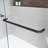 Sliding Shower Glass Door 44 - 48 In. W X 72 H, Adjustable Semi , Thick Clear Tempered Glass, 304 Stainless Steel Handles, Black Aspect 48In. 72In. H Door, Exposure, Feature