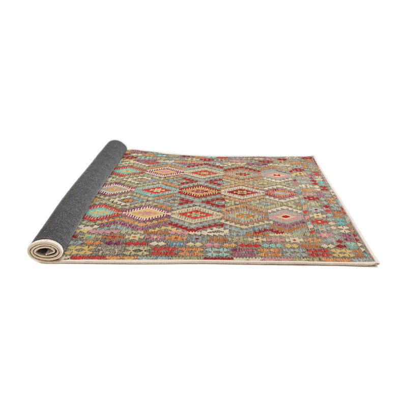 Tapis contemporain orange / rose, Rectangle 7 pi x 9 pi