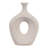 Modern Oval Ceramic Table Vase Cut-Out Design For Home Decor - Modern Sculptural Tall Flower Vase For Dining Or Office Centerpiece Display-156574031-164120125