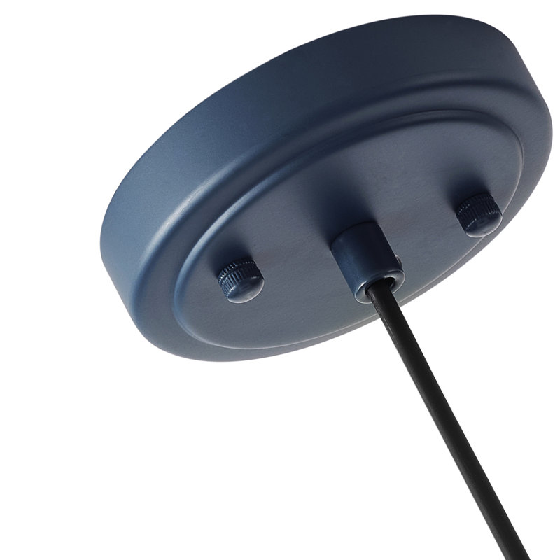 Luminaire suspendu conique à 1 lumière Bernyce, H 78,18 po x l 10,23 po x P 10,23 po, Bleu
