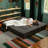 Shontae Zipline Convertible Compression Sleeper Sofa, Three Ottomans, & Pillows / California King-Size Bed, Textured Microvelvet-73368146