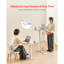 Table au-dessus du lit, table de chevet mobile avec bureau rabattable et 4 roulettes cachées, bureau à roulettes ajustable en hauteur et en angle avec porte-gobelet, bureau au-dessus du lit pour la maison, le bureau, le bureau, blanc