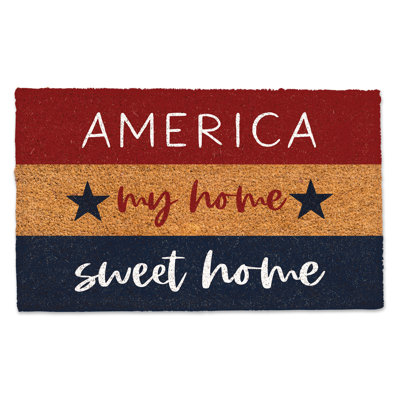 Gislind Non-Slip Independence Day Outdoor Doormat