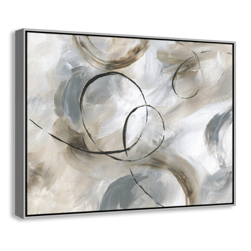 Allegro Print by Nan, H 31,5 po x l 41,5 po x P 2 po, Argent