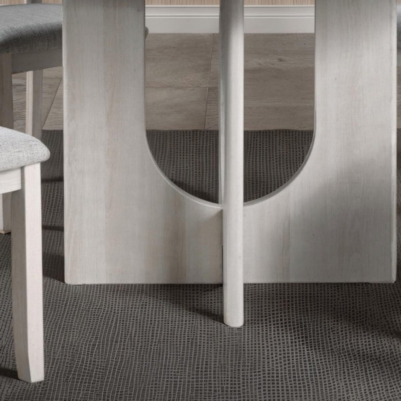 Ensemble de salle à manger 5 pièces, table ronde avec 4 chaises d'appoint pour la salle à manger, Grey/White