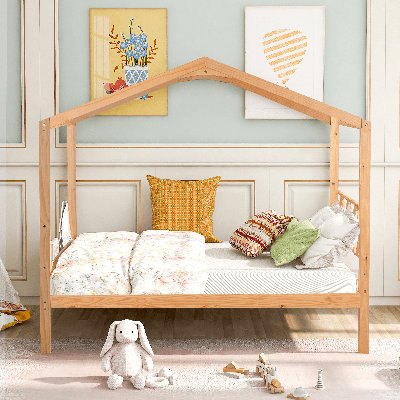 Lit maison avec espace de rangement